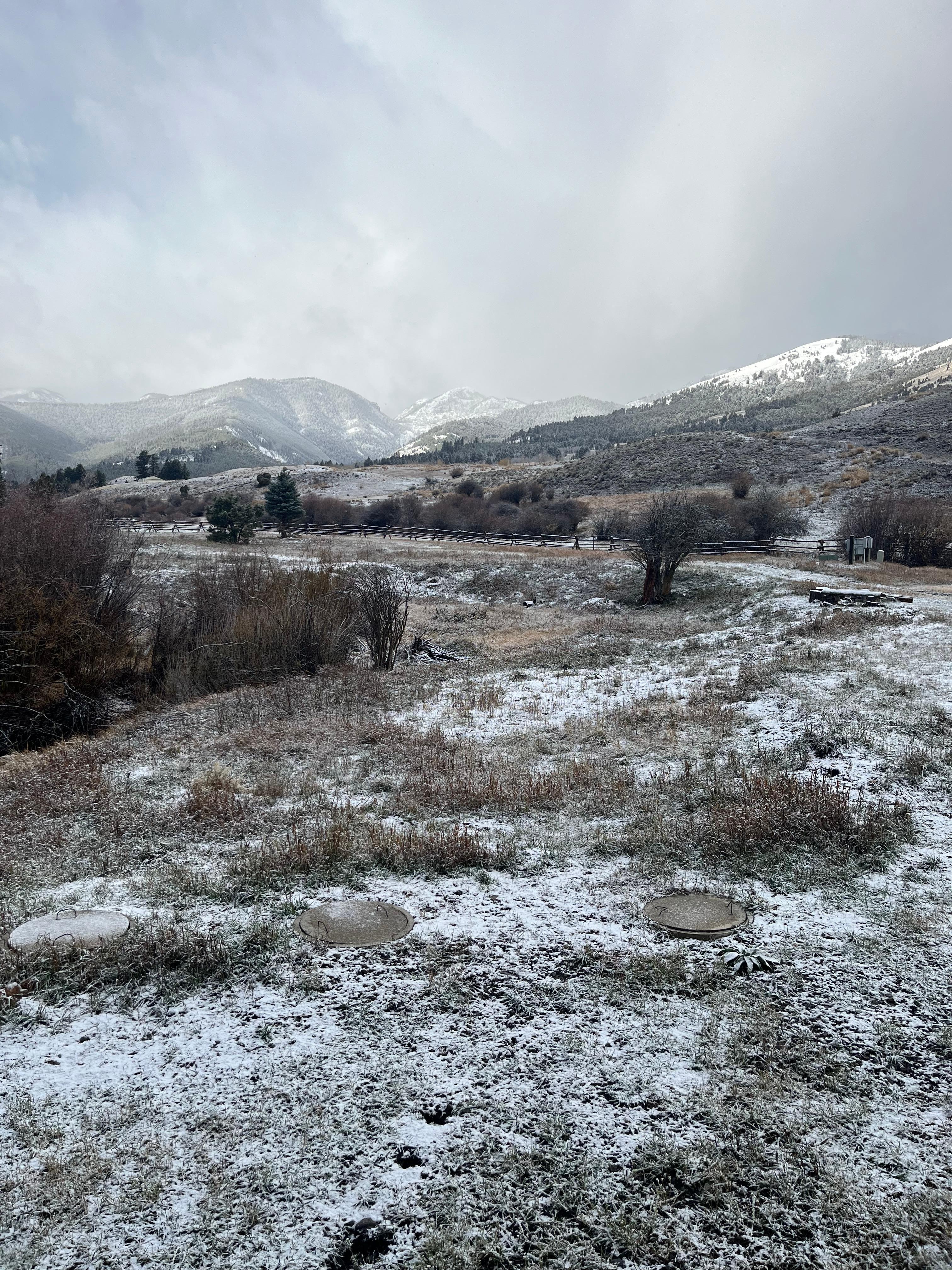 View from outside the cabin.