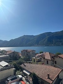 View from our Mountain View room with a side window overlooking the Lake.