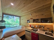 Inside the postcard cabin