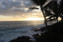 sunset from the 2nd floor lanai