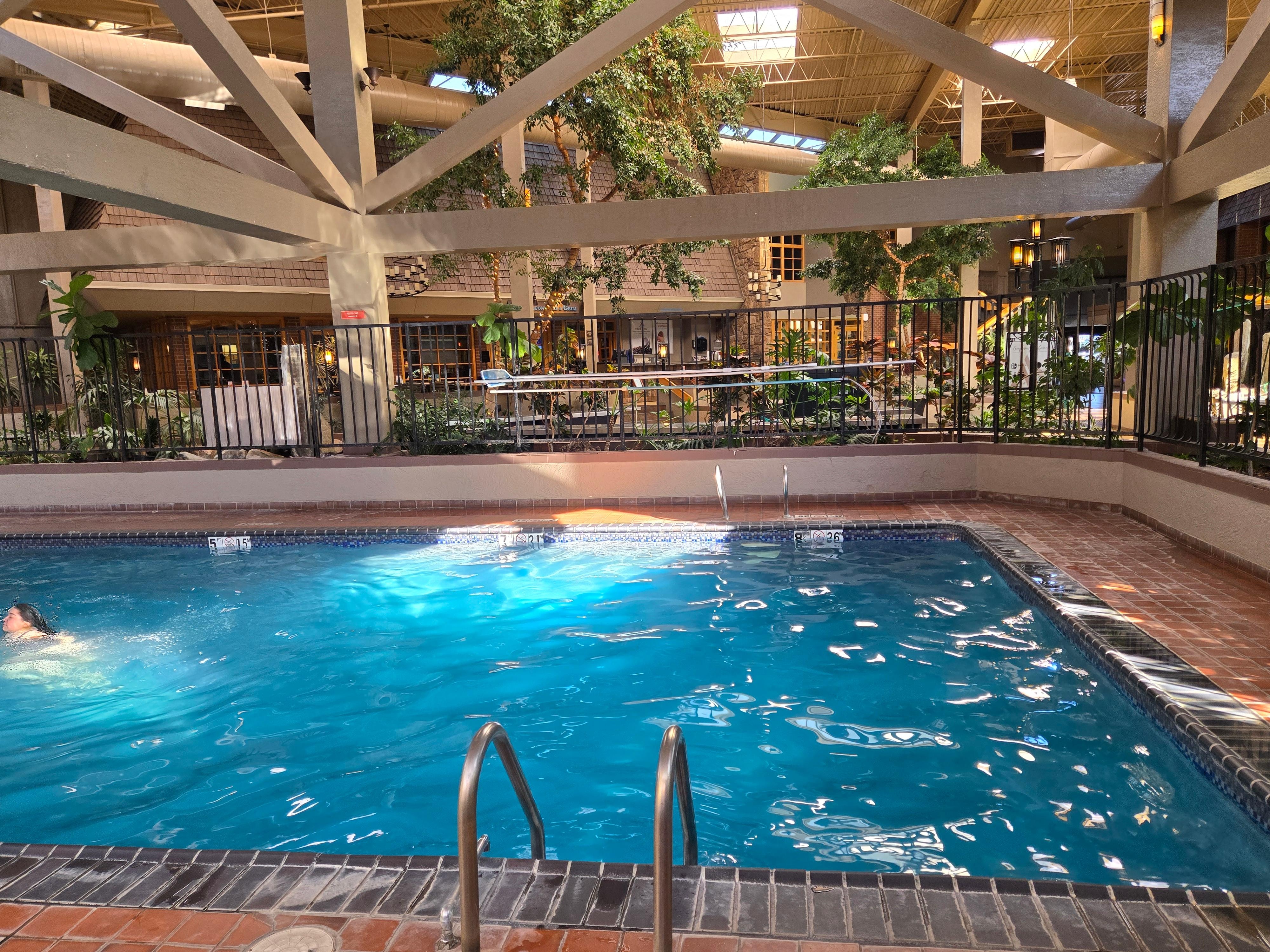 Beautiful pool and lobby