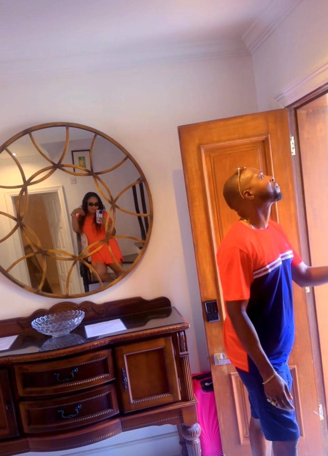 Hubby doing his secure check