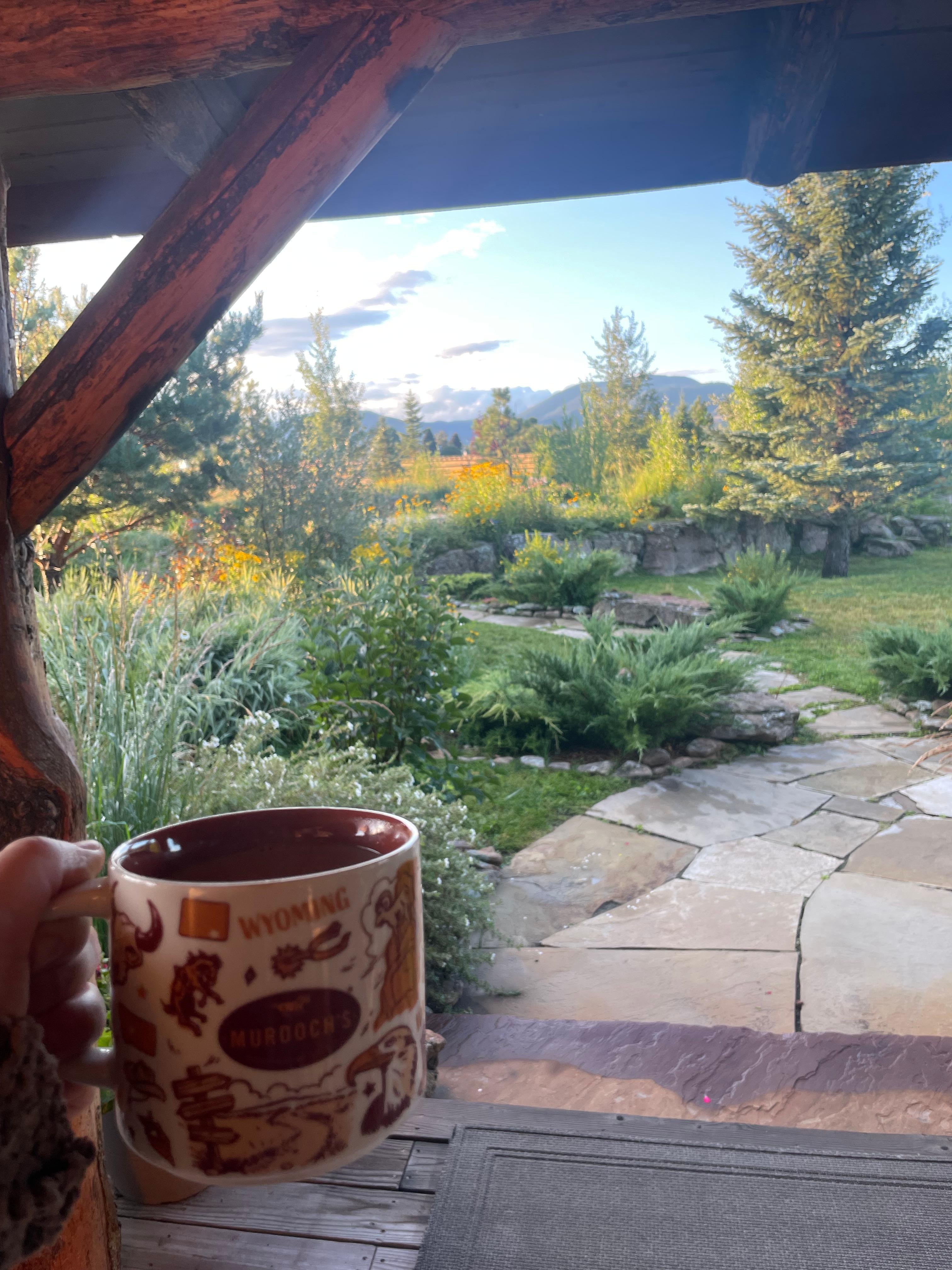 Coffee on the front porch