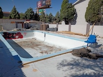 The pool in summertime