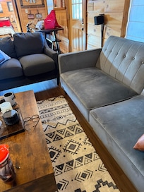 Living room furniture. Difficult to show how uncomfortable the furniture was.