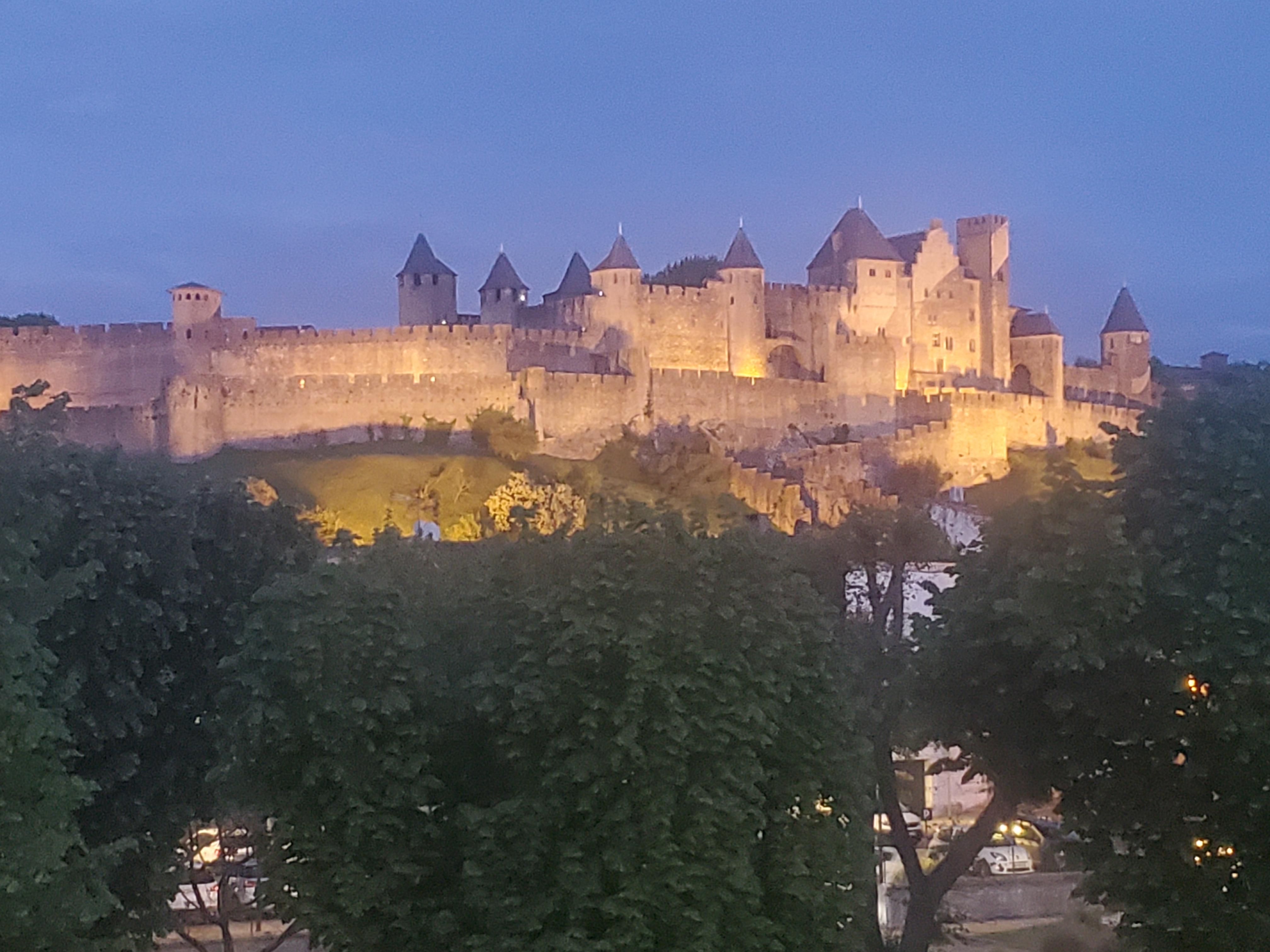 The castle at night