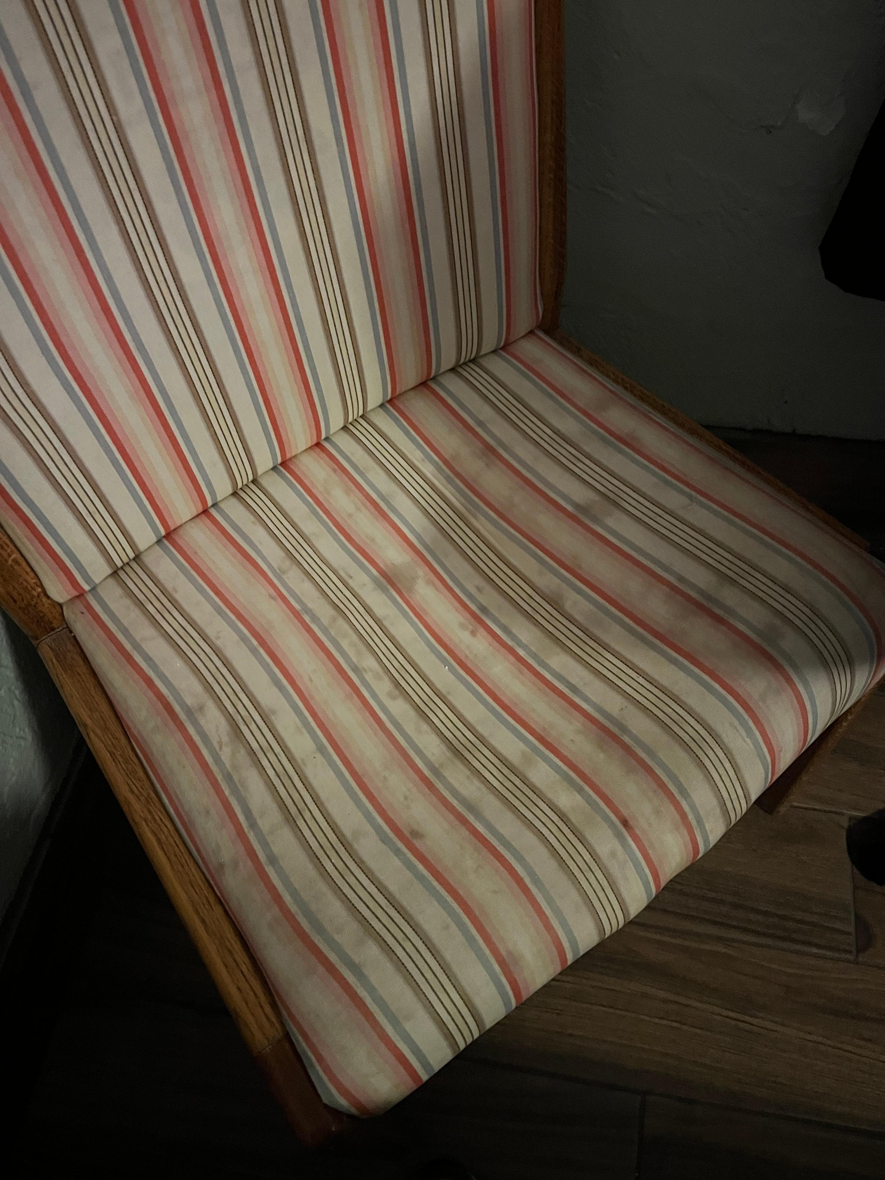 Soiled chair cushions