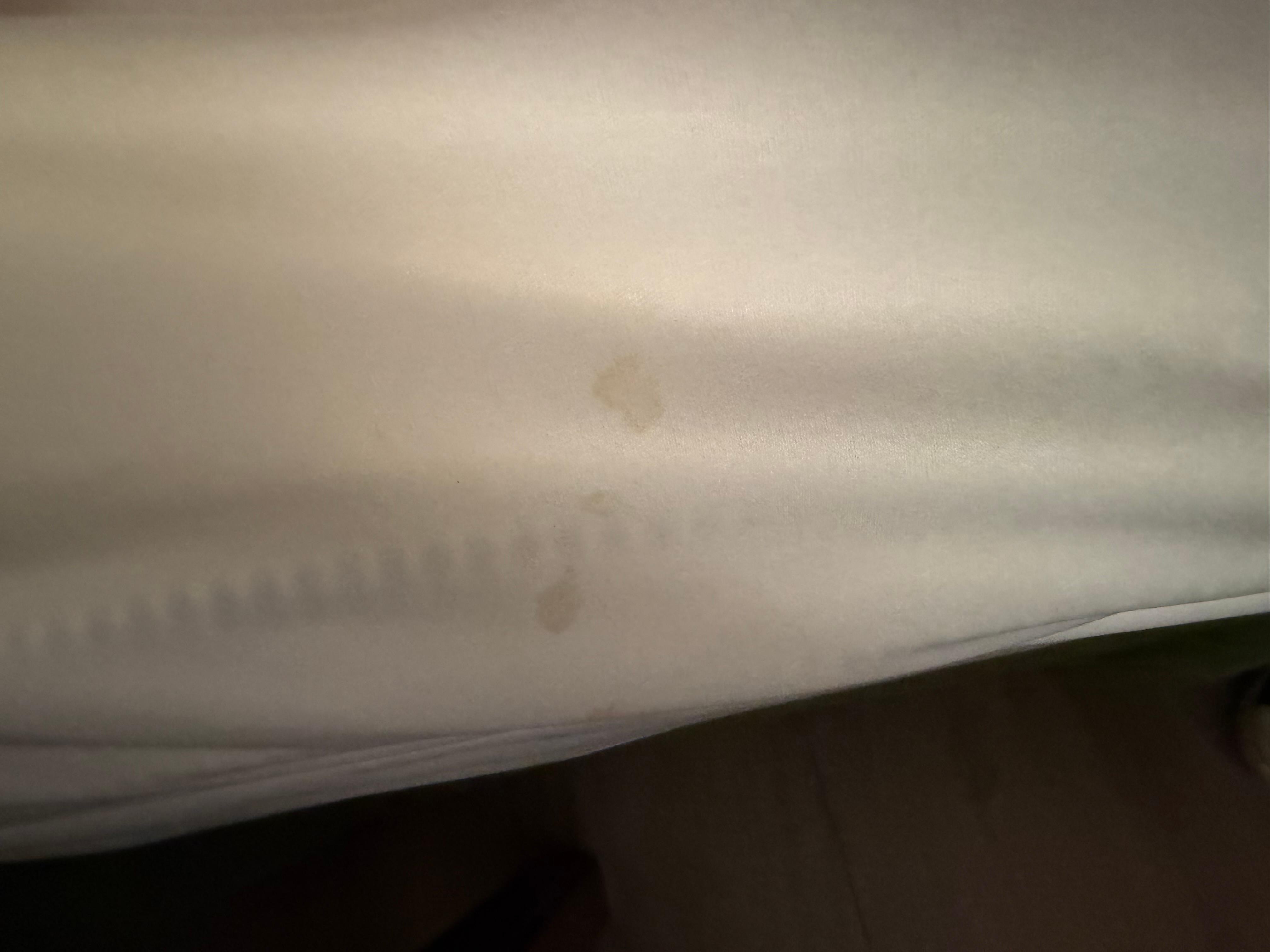 Stains on the mattress pad