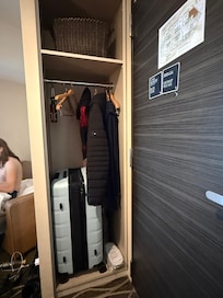 This is the only closet in the room.