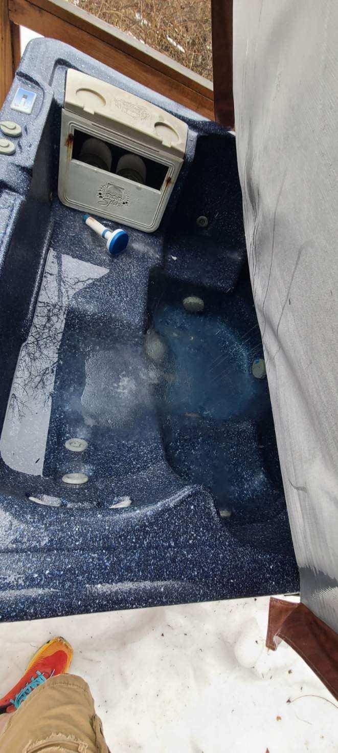 Empty hot tub