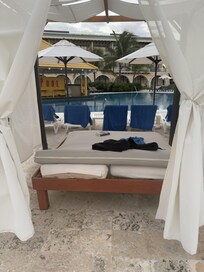 The Privilege package comes with incredible cabanas by the pool AND at the beach. So , convenient, and excellent service.