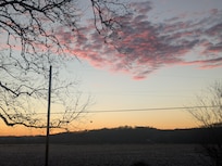 Beautiful sunrise looking towards the front yard