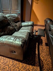 Only one recliner worked in movie room