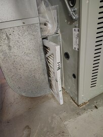 Furnace filter was last changed over a year ago.