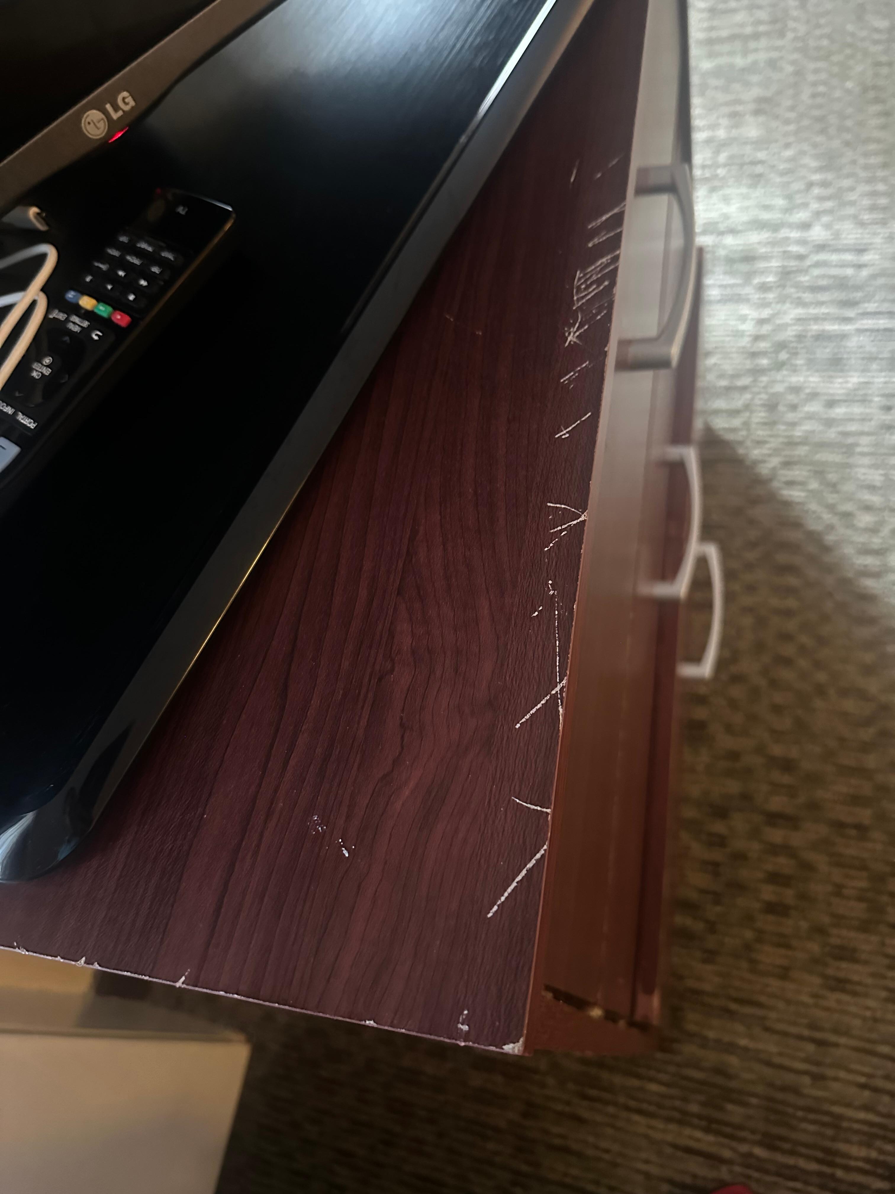 Why is the furniture scratched up?