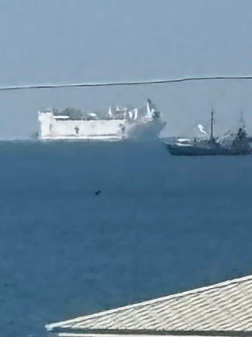 Mercy Naval Hospital leaving Mobile Bay