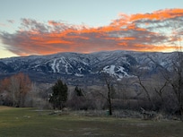The sunset one evening from the parking area.