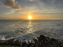 Sunset taken from the grass in front of lanai