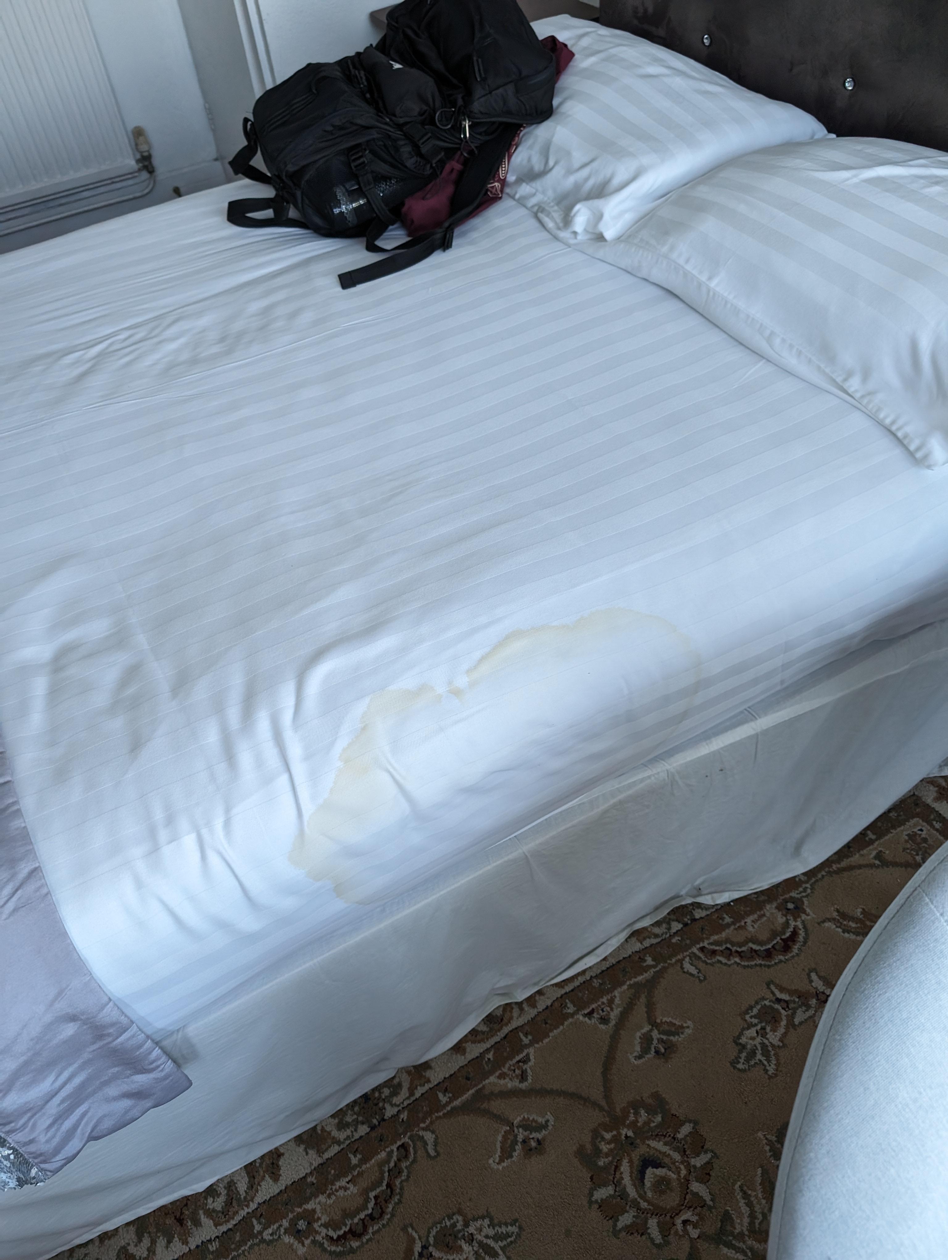 Stains on bedding