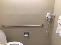 Convenient toilet seat while blowing hair dry.