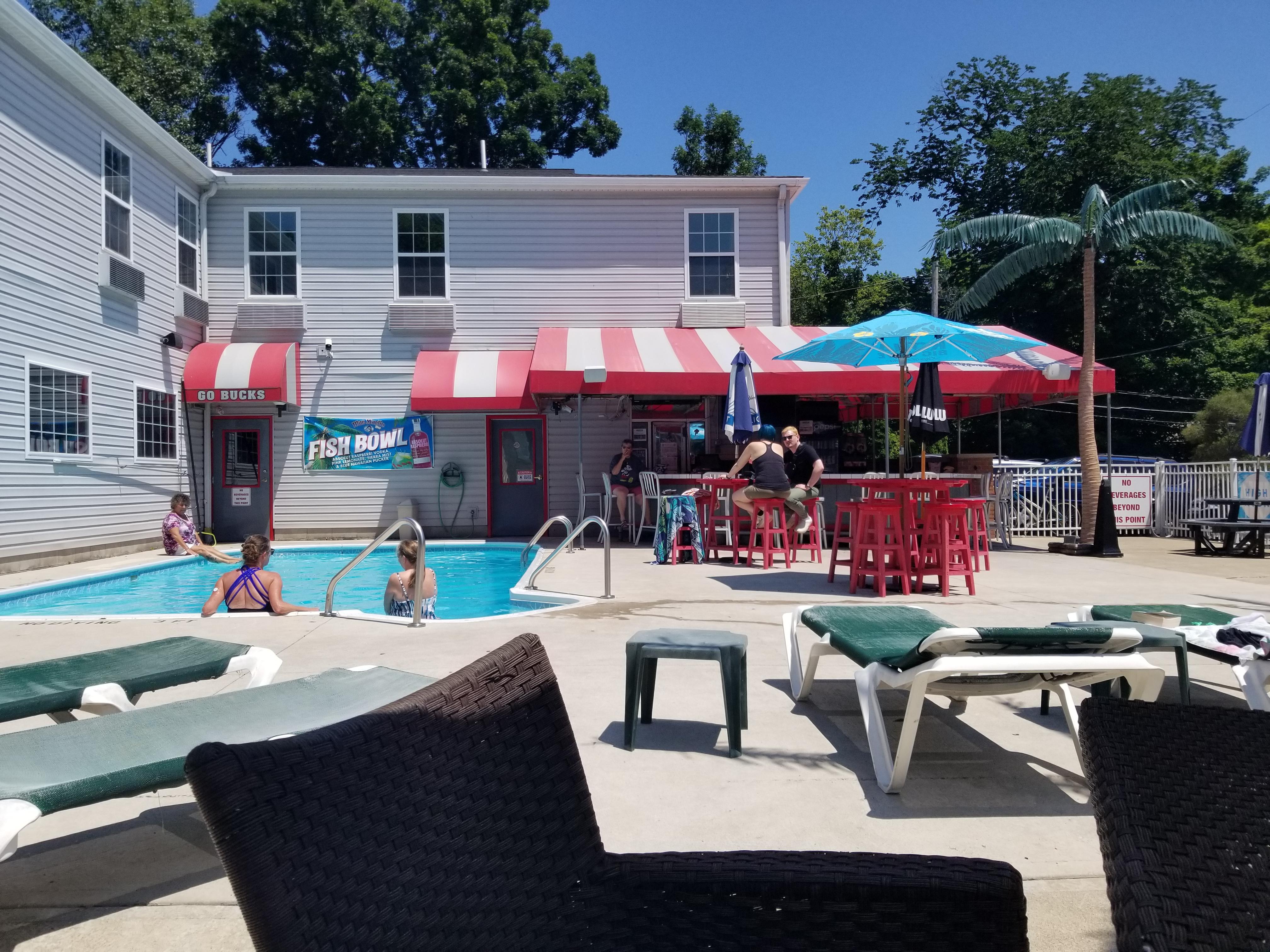 Pool area has a combination of indoor 
and outdoor pool.

