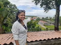 Pousada Villa Da Barra vista de cima com a praia ao fundo