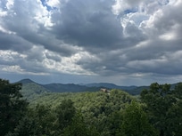 View from the deck on a cloud covered day