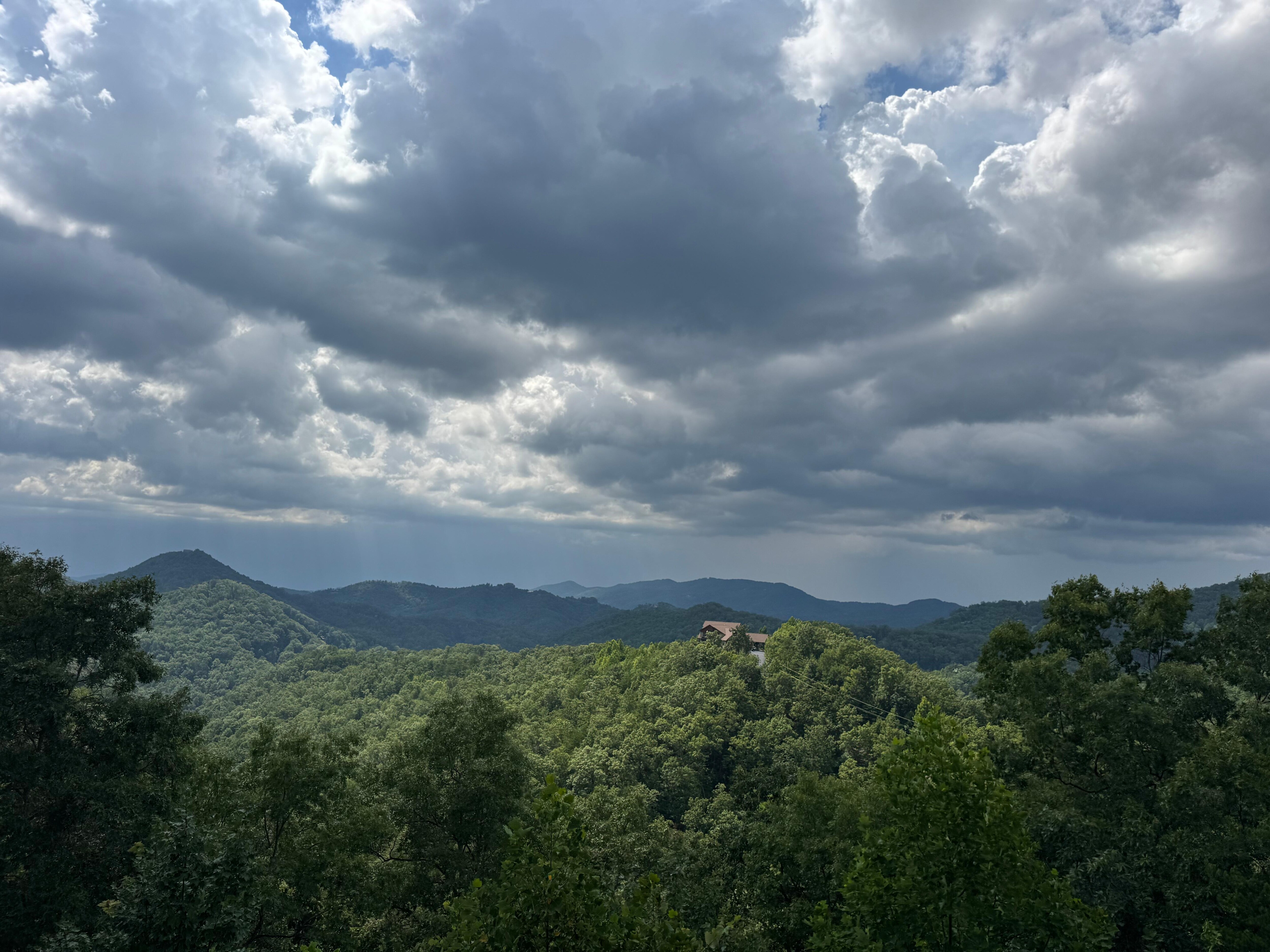 View from the deck on a cloud covered day