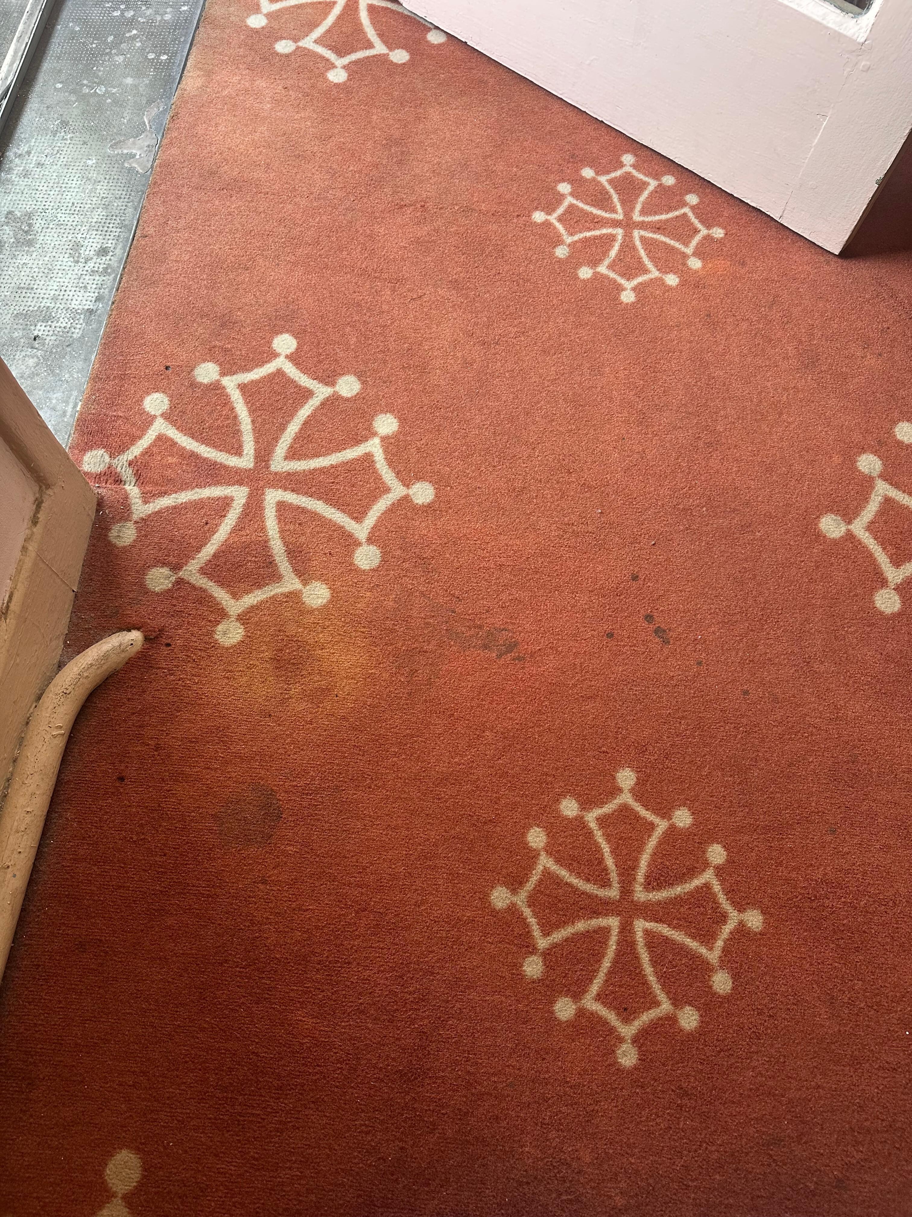 Stains on carpet (there were stains all over the room & all over the hotel) 