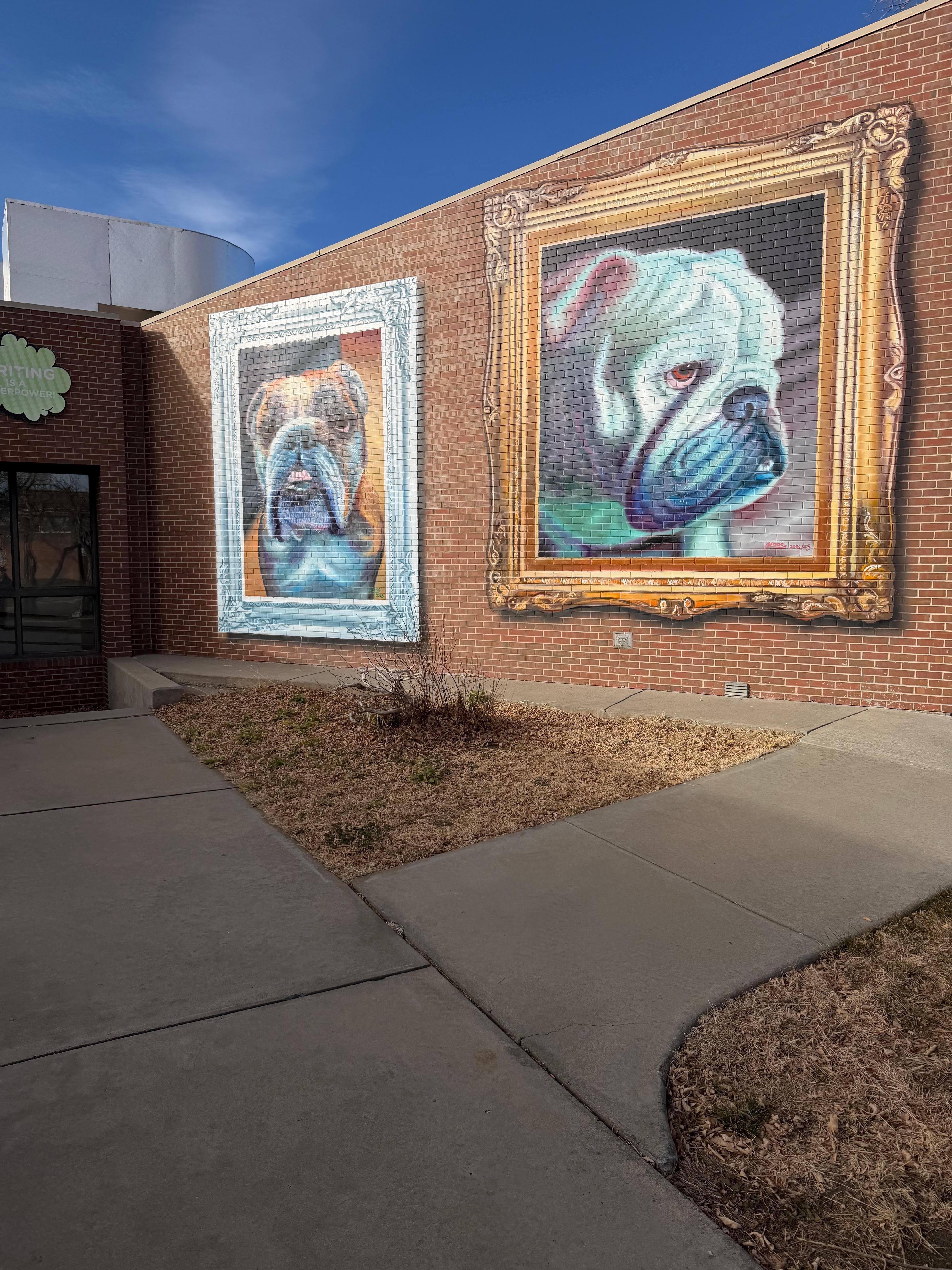 Murals across the street. This one of many. 