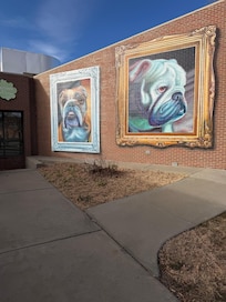 Murals across the street. This one of many.