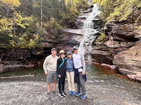 Hiking at Bridal veil falls!