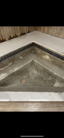 Broken hot tub