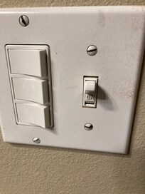 Dirt on light switch.
