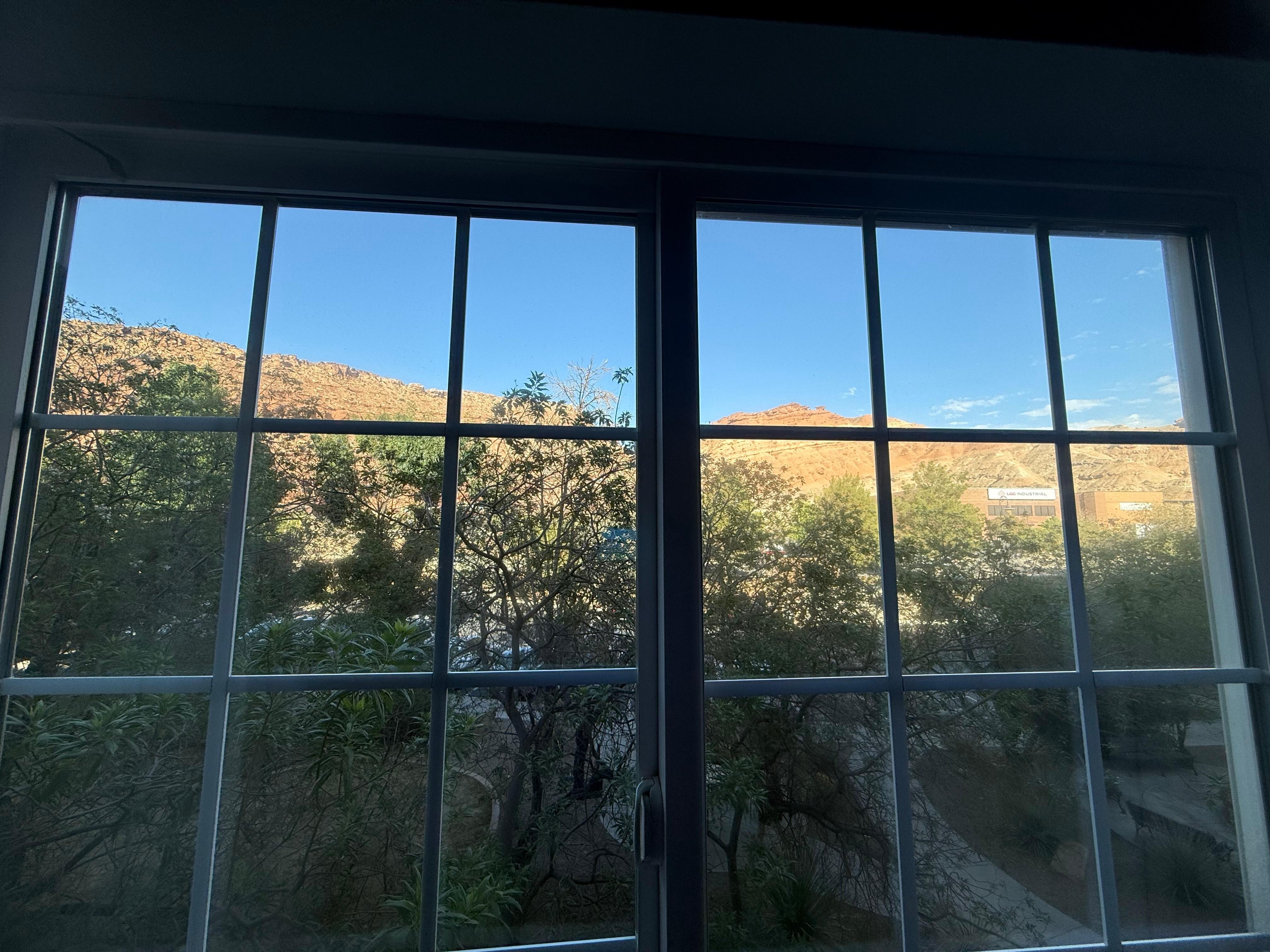 View from our room was nice, facing a mountain side.