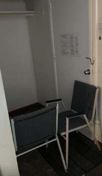 We were in a really sketchy part of town, so we decided to be proactive due to the crappy lock on the door.