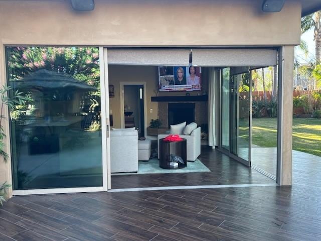 View of Living Room from Pool Deck