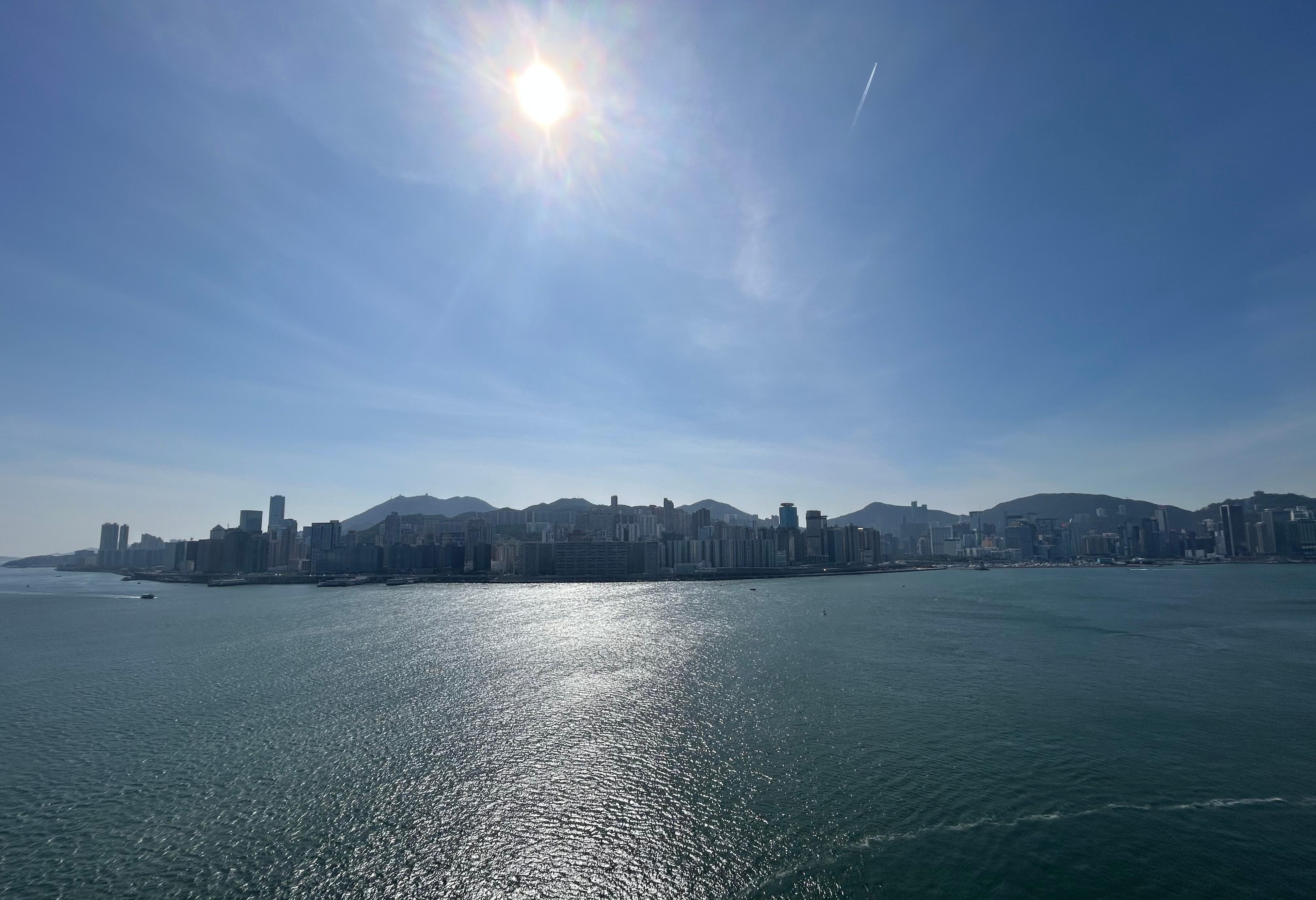 View from pool deck and from room