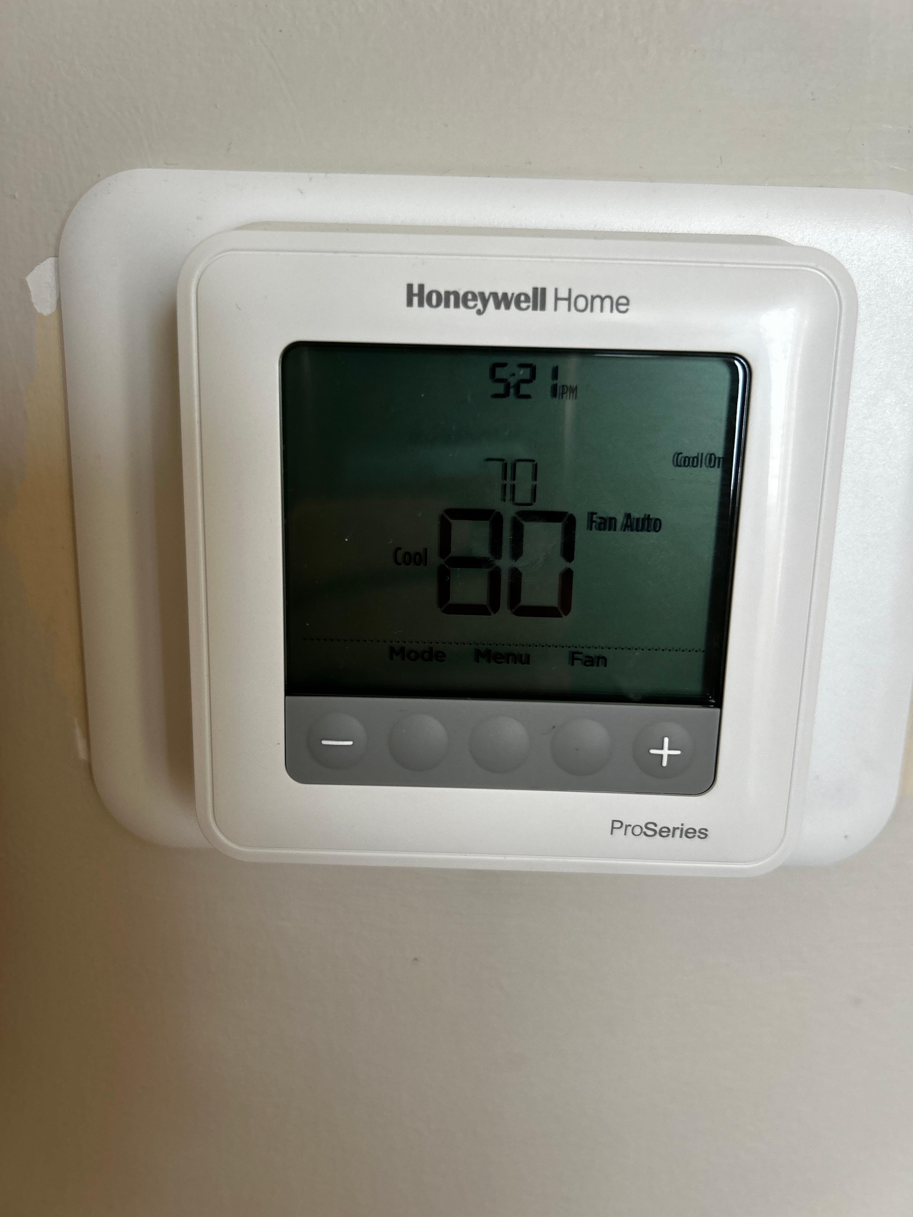 Temperature on first floor without AC