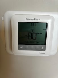 Temperature on first floor without AC