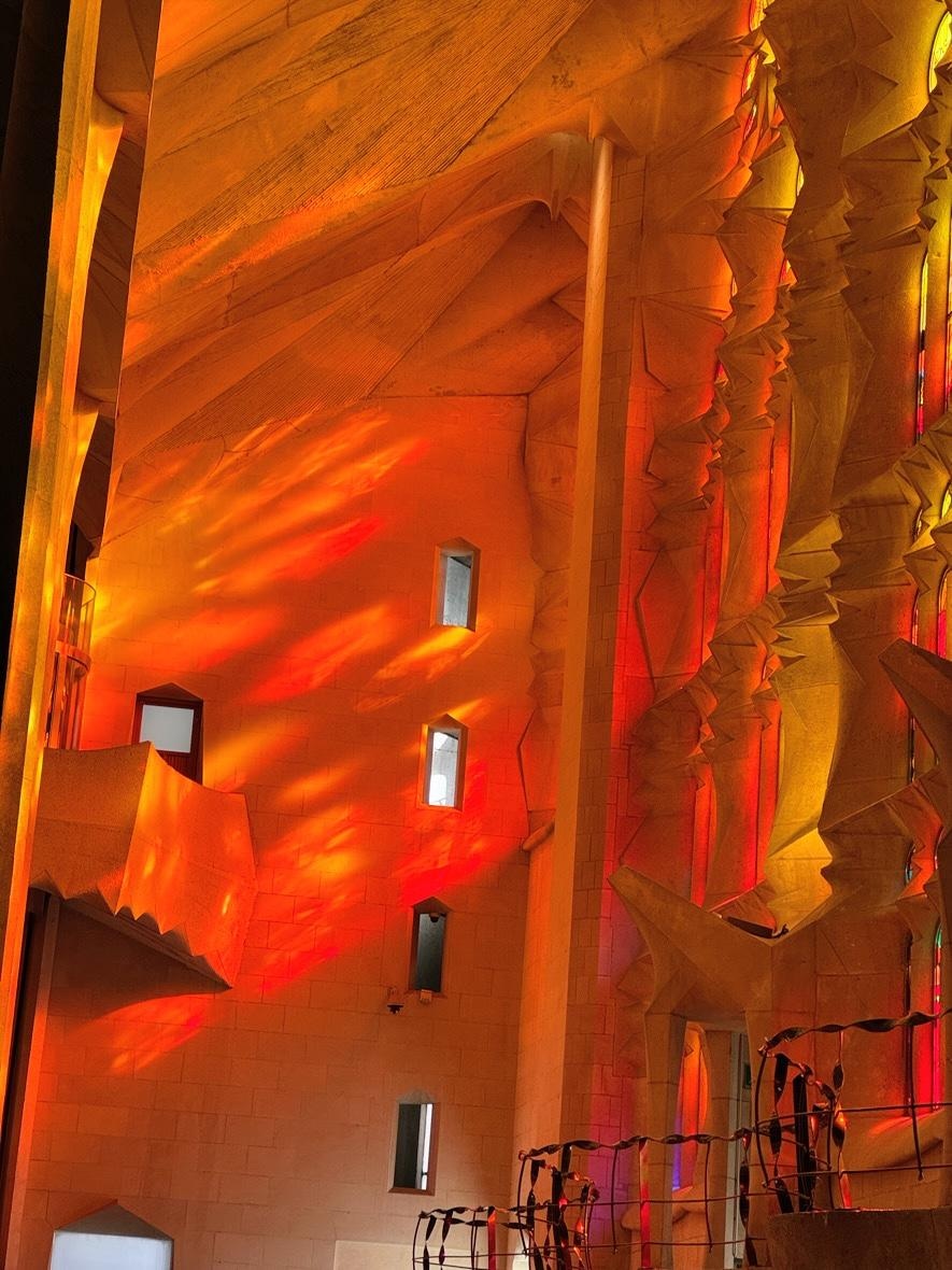 La Sagrada Família at golden hour