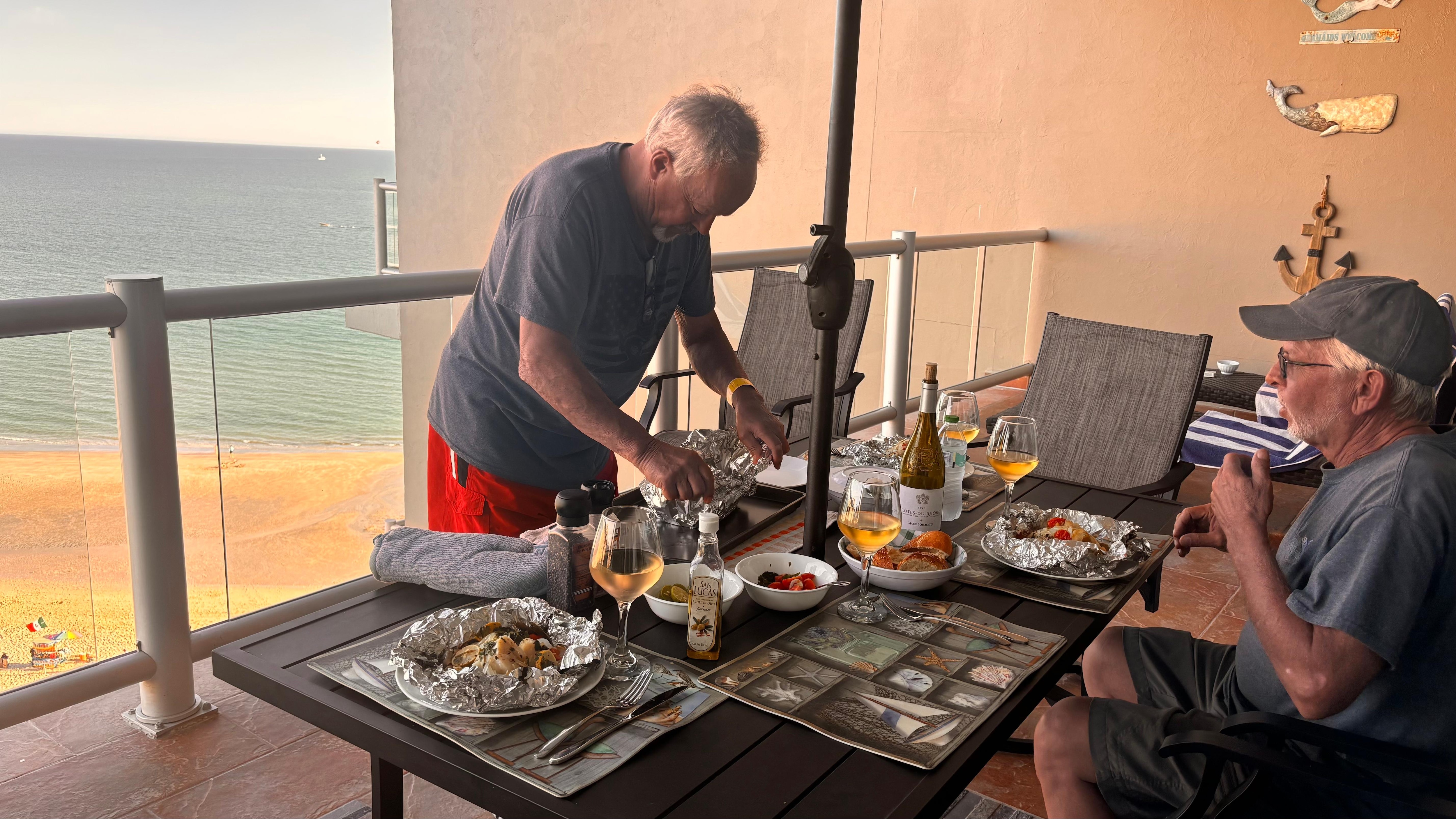 Dinner on the balcony 
