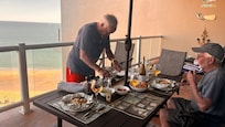 Dinner on the balcony