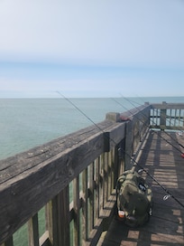 Fishing from the Pier about 3 blocks from tje unit