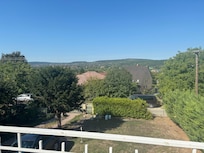 Uitzicht vanaf het balkon