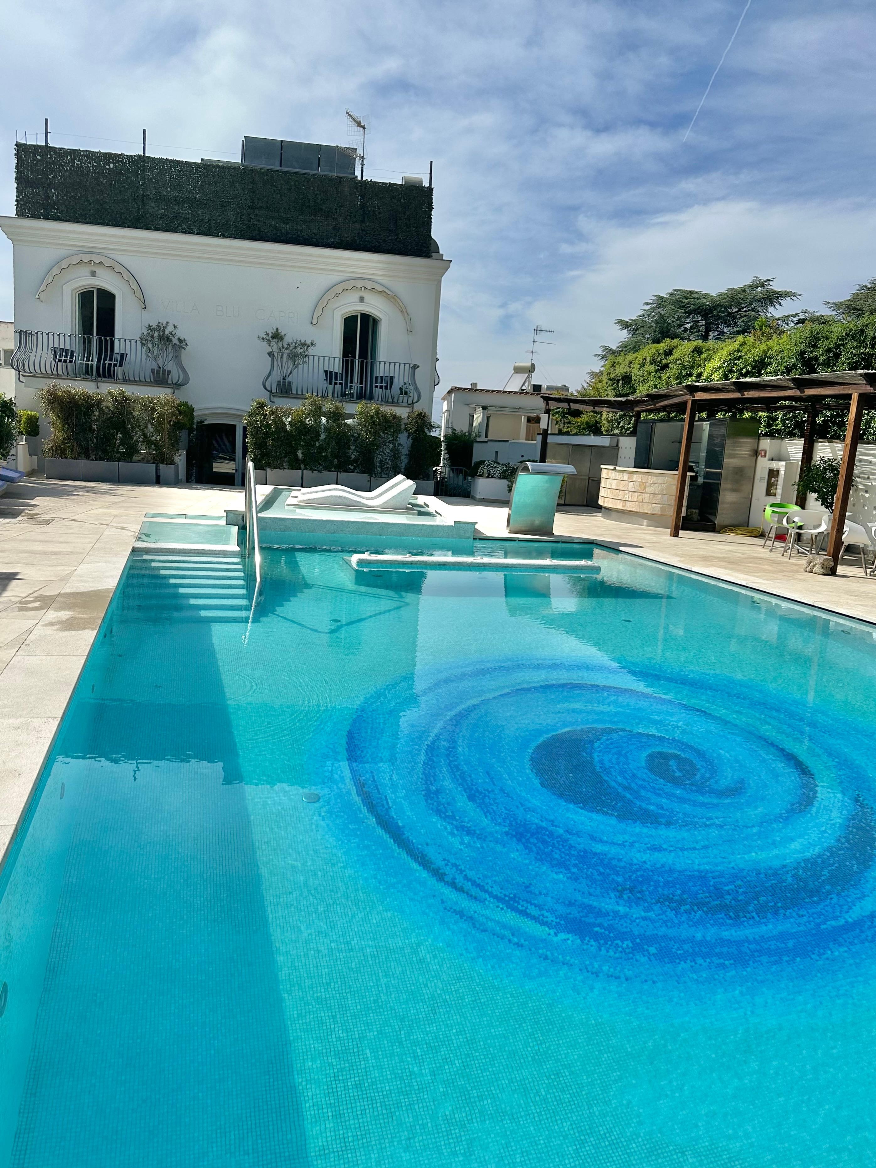 Relaxing pool area.