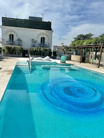 Relaxing pool area.