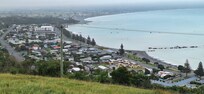 Beautiful view of the ocean from the Kaikoura Lookout