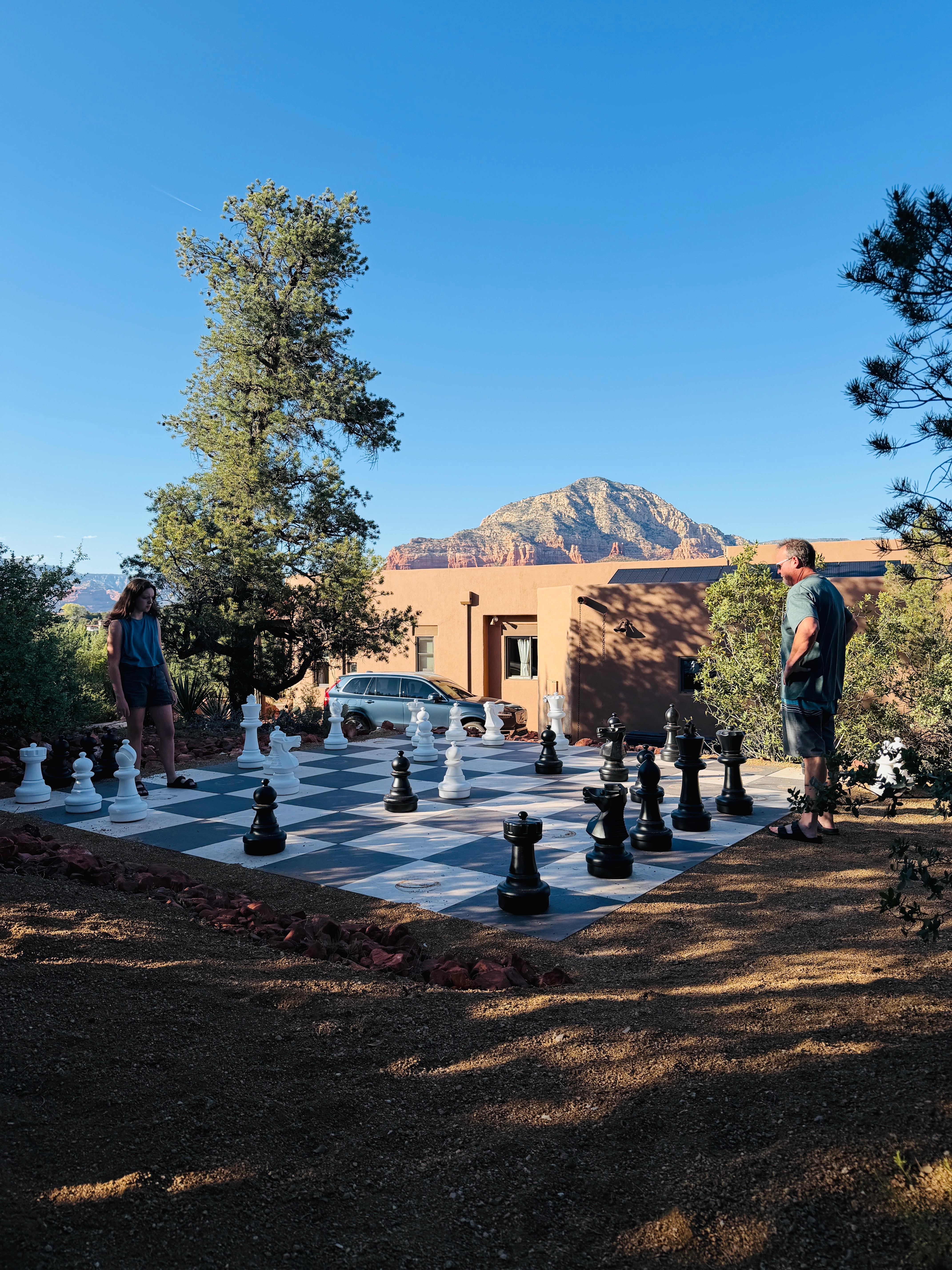 Life size chess was a hit