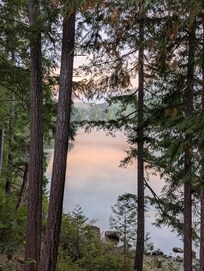 View from the deck at sunset